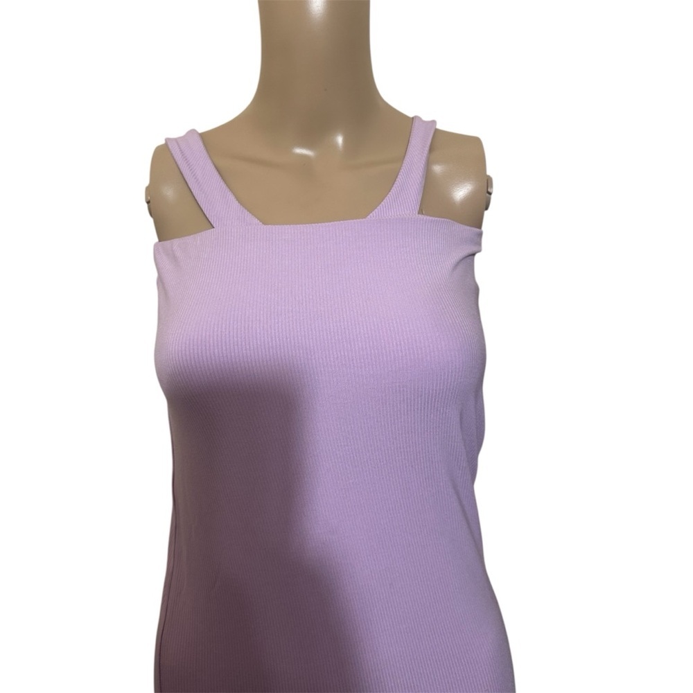 Naked Wardrobe Lavender Ribbed Dress - Picture 3 of 7